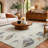 Premium Machine Washable Dream Shag ADS188 Shell Border Rug-1035286781-1035286775