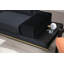 Élégant canapé 4 places avec pieds en métal peint en or, noir et doré | Tissu 100% polyester, dimensions: 126,0 po x 40,2 po x 33,1 po | Coussins en mousse douce et en silicone gris, nettoyage à sec | Parfait pour les espaces glamour et inspirés des hôtels-2097072678-2097072672
