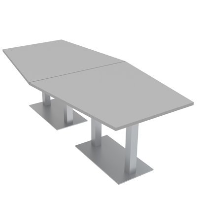 Hexagon Conference Room Table Square Metal Base