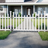 2.5ft H x 5.1ft W (1 Gate) No Dig Zippity Madison Gate Kit, White Vinyl Picket Fence Gate Kit for Madison Fence Panels, Child or Dog Gate for Backyard, Patio, Outdoor, or Garden Fence, ZP19028