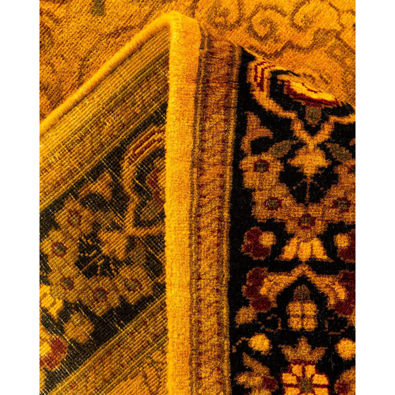 Holsworth One-of-a-Kind 2' 7" X 12' 3" New Age Runner Wool Area Rug Gold