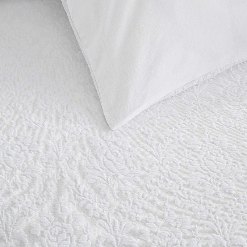 Ensemble d'édredon réversible blanc Martha Stewart, Édredon pour grand lit + 2 taies décoratives