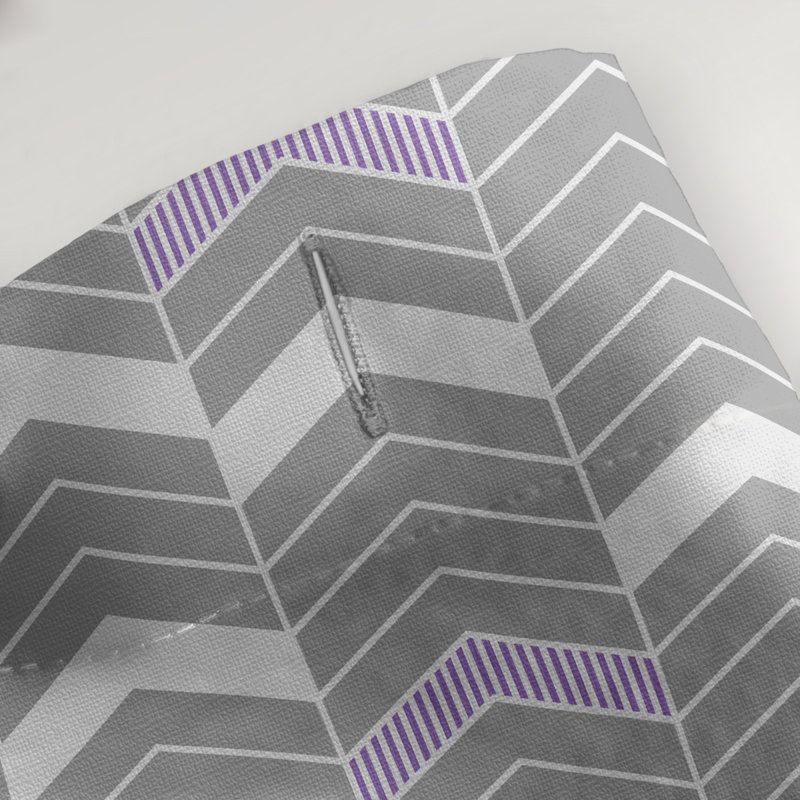 Rideau de douche simple à chevrons, Mauve