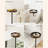 Round metal base side table