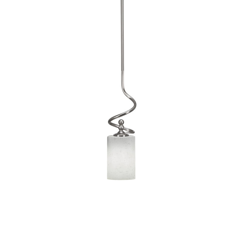 Mini-luminaire suspendu avec tige Macalister, Nickel brossé