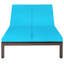 Chaise longue en acier Eckford PE pour 2 personnes-19747585