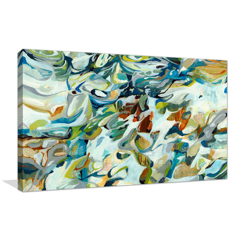 In the Flow III - peinture à cadre flottant, H 36 po x l 60 po x P 1,5 po, Toile tendue