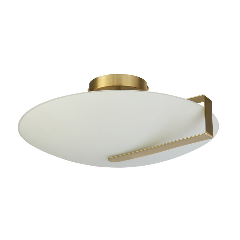 Aijah Glass Flush Mount, Gold