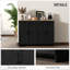 Modern Sideboard Buffet Cabinet with Adjustable Shelves Black