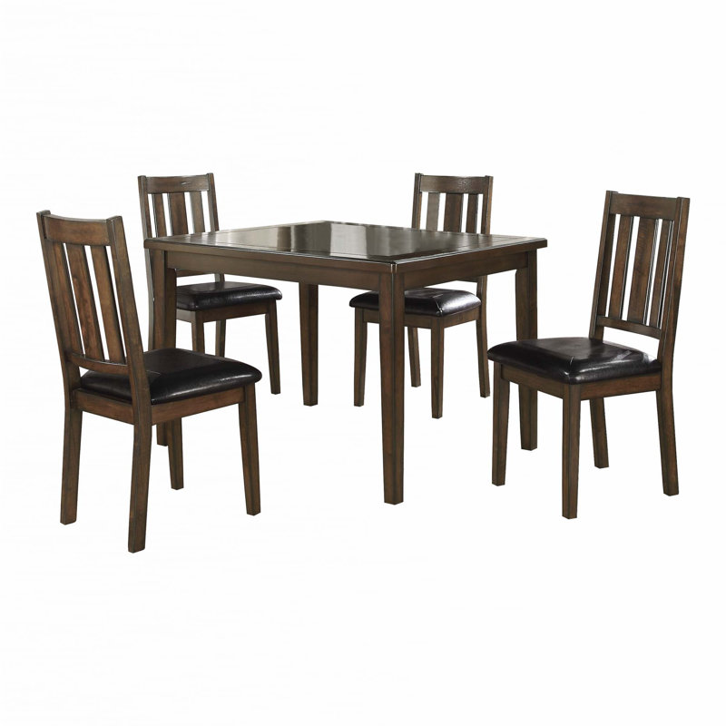 5Pc Dining Set Table With 4 Chairs
