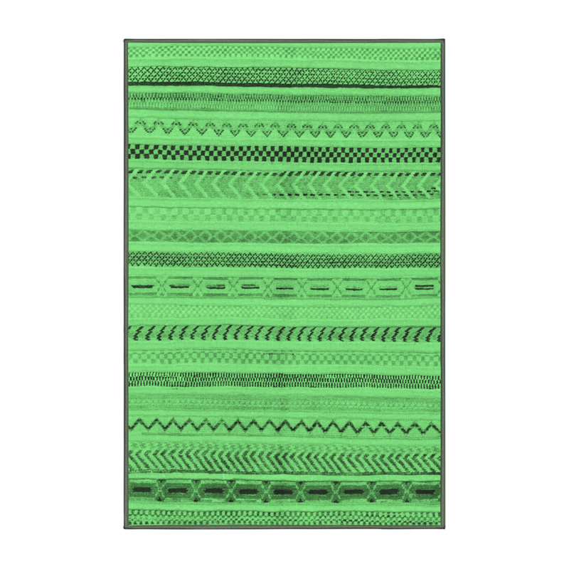 Ketina Washable Geometric Indoor Rug, Rectangle 7' x 10'