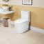 Elongated Ceramic Toilet, White, 1.1/1.6 , Comfort Height, Soft Close Seat, & , T036wt Elongated, Comfortable,