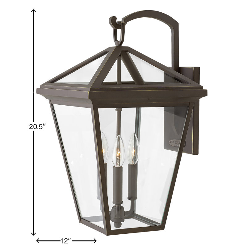 Alford Place 3-Light Outdoor Wall Lantern, Oil Rubbed Bronze