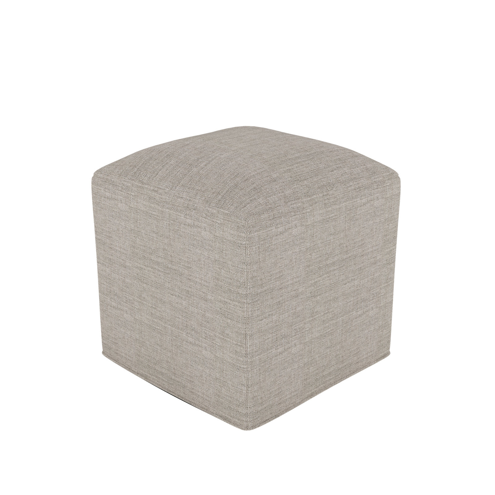 Praia Sunbrella® Upholstered 18" Outdoor Cube, Cast Silver Sunbrella®