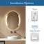 Miroir de salle de bain anti-buée à DEL à intensité variable sans cadre 24 po x 32 po Kesgrave-1678858649