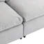 Canapé modulaire Ustyle avec coussins en plumes - méridienne réversible, en forme de L, avec fermeture à glissière, accoudoir incliné, rembourrage en plumes gris