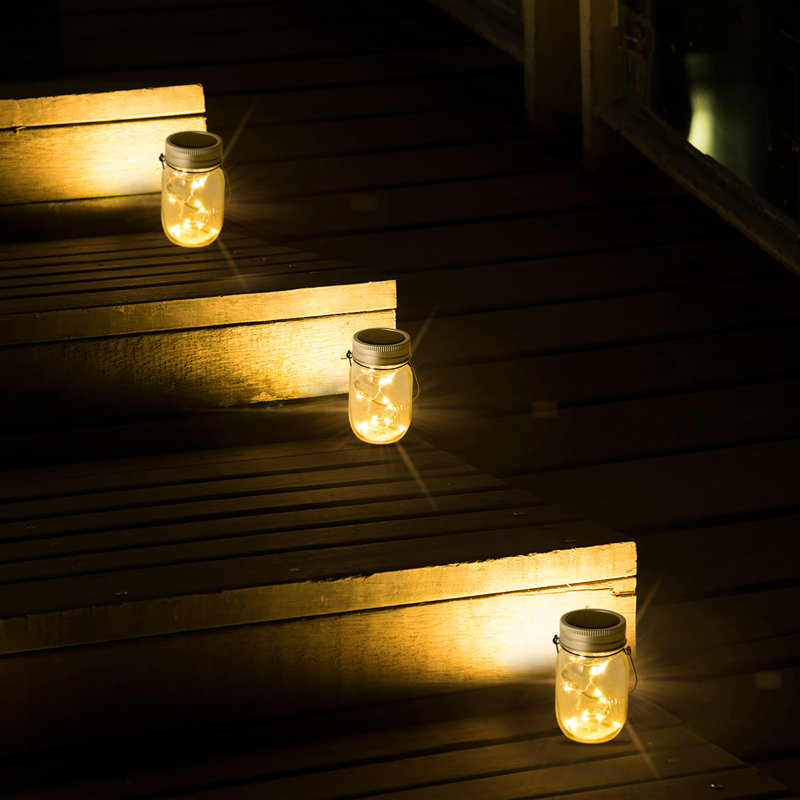 5.3'' Solar Powered LED Mason Jar Lanterns, Set of 6