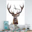 Illustration d'une tête de cerf devant - horloge murale traditionnelle-35102529