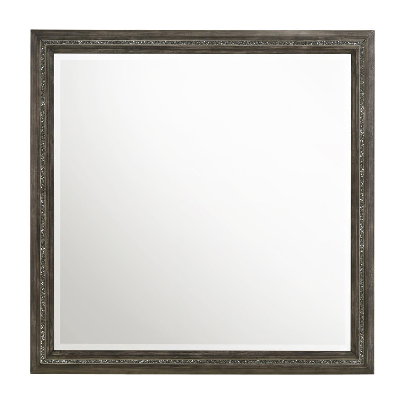 Miroir carré pour commode gris Srikanth, 40,25 po x 40,25 po