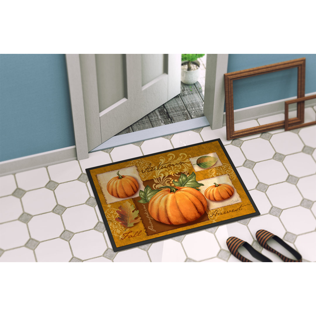 Gavrilovic Fall Harvest Pumpkins Non-Slip Indoor Only Door Mat Gracie Oaks Mat 