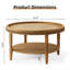 Table basse 31,3 "Jack avec tablette de rangement et pieds en bois massif Jack