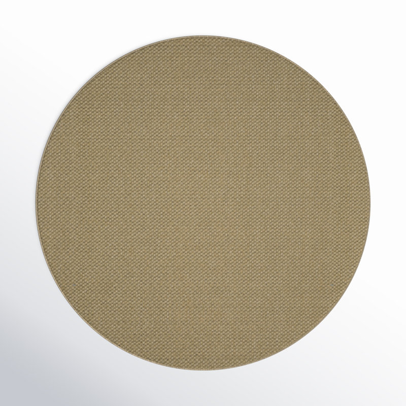 Tapis intérieur et extérieur en polypropylène tissé à la machine Kallas, Rond 7 pi 10 po