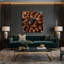 «Southwestern Plants Pinecone 180», art mural sur toile brune-652840149