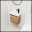 Petit meuble-lavabo flottant 18 po avec lavabo simple 18 po
