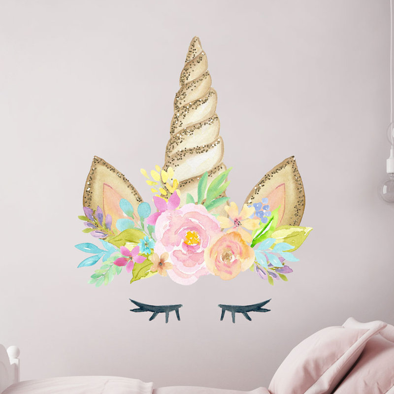 Unicorn Horn Wall Sticker, 64cm H x 53cm W