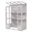 78-Inch Wooden Greenhouse Cold Frame With 4 Independent Skylights And 2 Folding Middle Shelves, Walk-In Outdoor Greenhouse