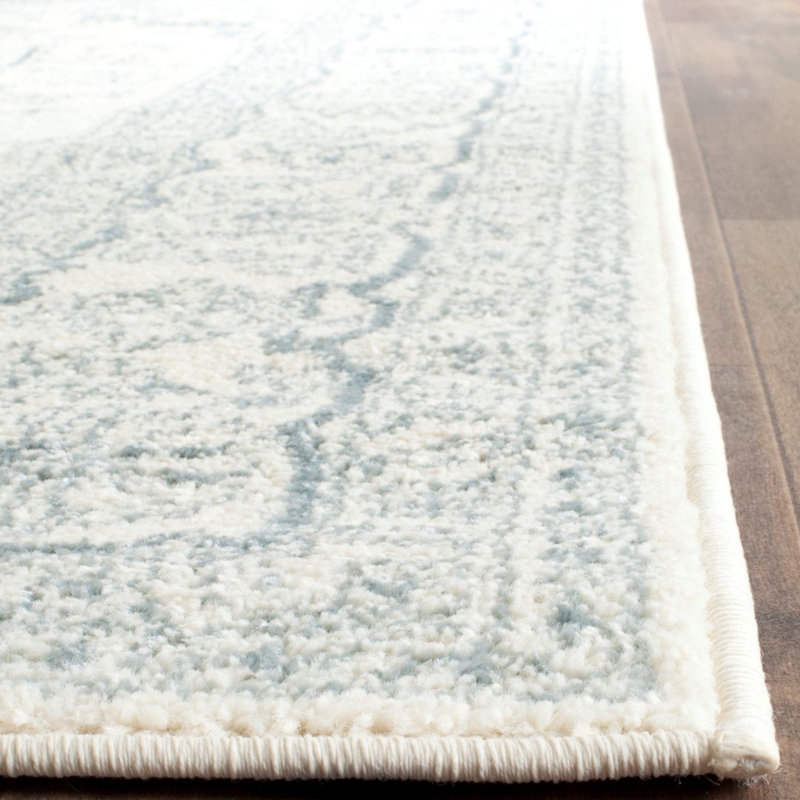 Tapis ivoire / ardoise tissé à la machine Nuss, Rectangle 11 pi x 15 pi