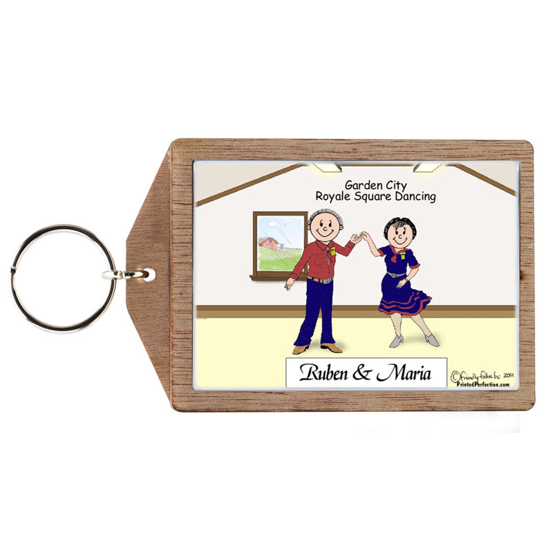 Personalized Square Dance Couple Key Chain