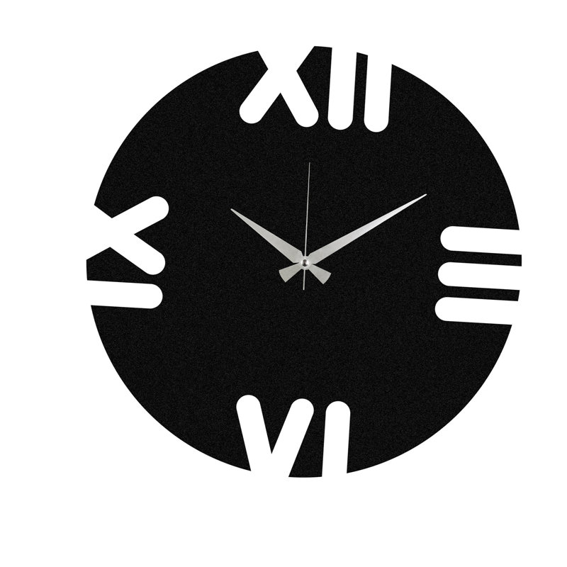 Horloge murale élégante en métal 18,9 po x 18,9 po | Fabrication 100% métal, épaisseur: 0,05 pouce | Nécessite 1 pile AA (non incluse) | Parfait pour les décors modernes et les espaces de vie