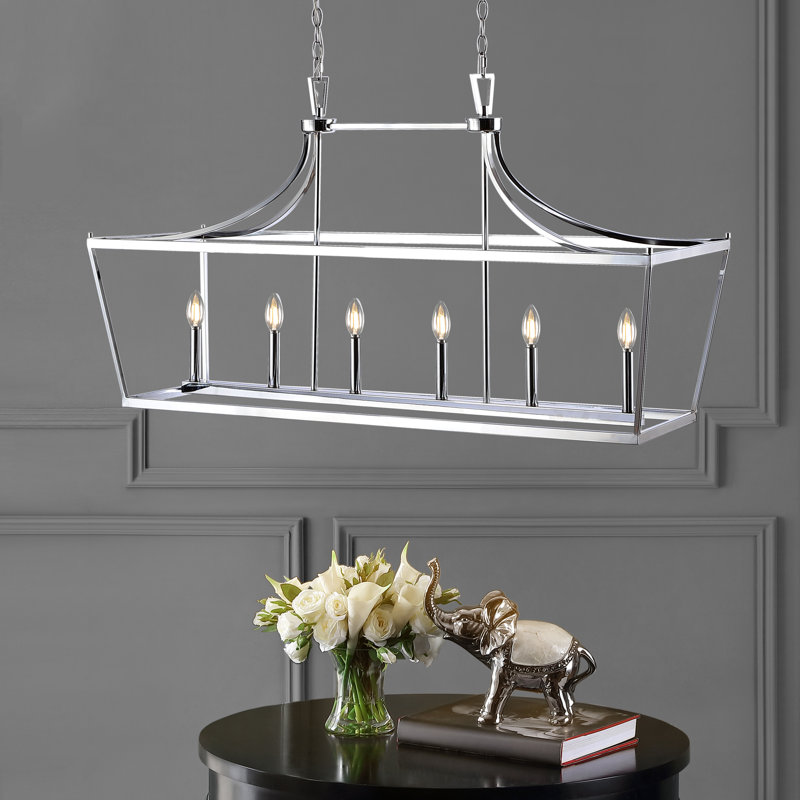 Nardone 6 - Light Kitchen Island Pendant, Polished Chrome