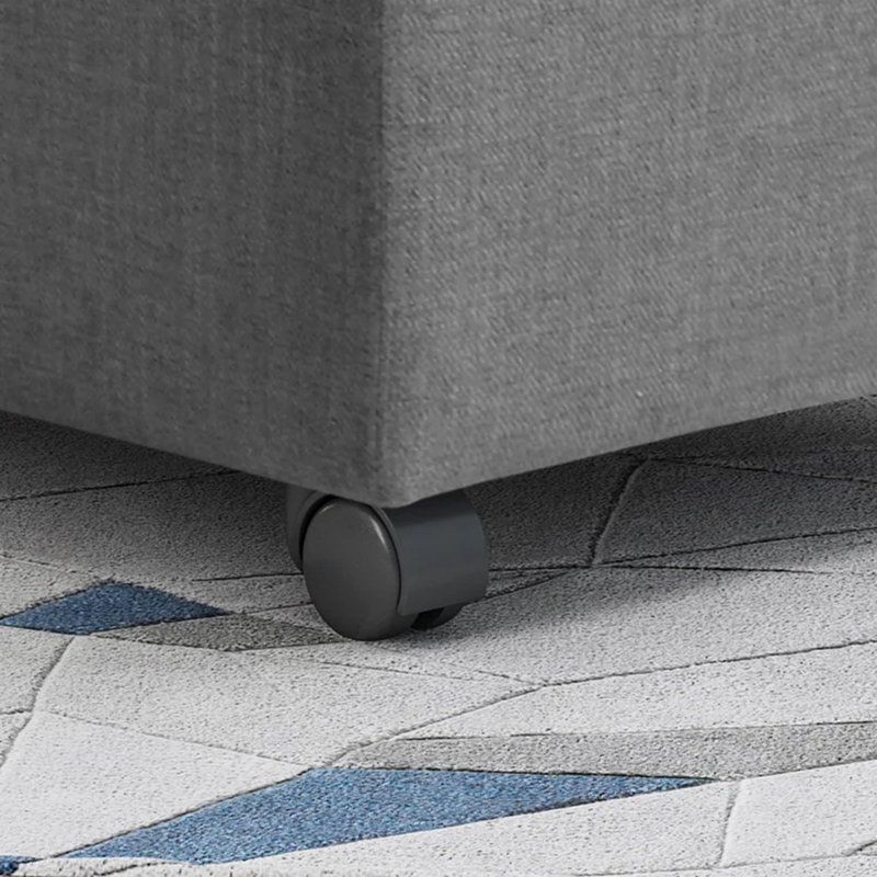 Repose-pieds traditionnel élégant avec rangement spacieux et mobilité facile, parfait pour l'organisation à la maison ou au bureau