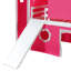 Lit mezzanine simple rose avec tente et tour à glissière