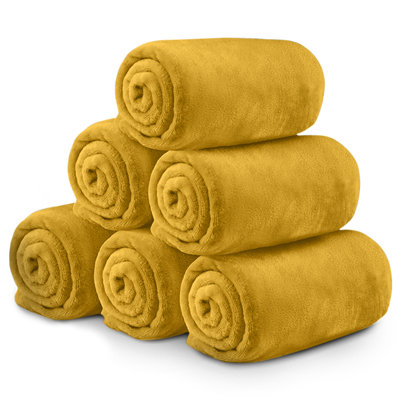 Plush Fleece Blanket – Set Of 6 | Queen Size 90X90" | oft, Warm, Lightweight Bedding Blankets
