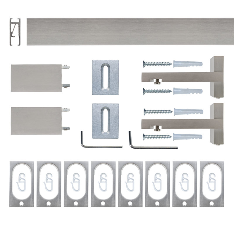 Curtain Single Pole, 5cm H x 132cm W x 10cm D