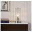 Ensemble de 2 lampes de table style contemporain avec base en nickel brossé et détails en cristal