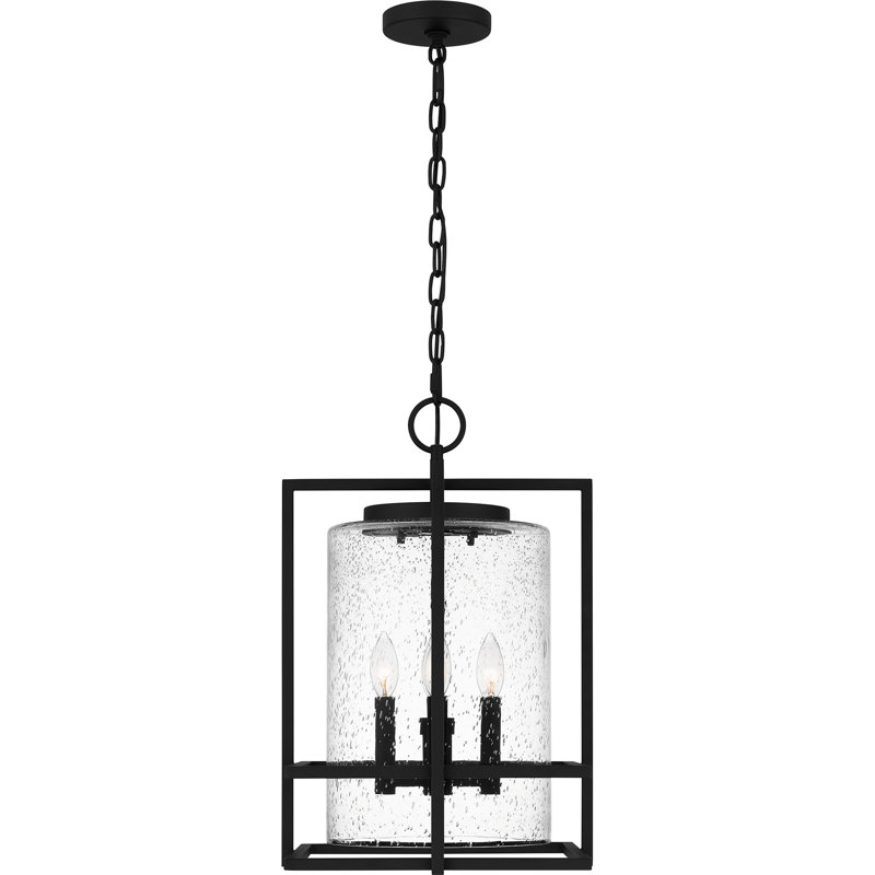 Luminaire suspendu d'extérieur noir 4 lumières Damien