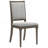 Dark Brown Upholstered Dining Side Chair (Set of 2)