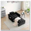 Fauteuil club en velours d'appoint convertible-1824355631