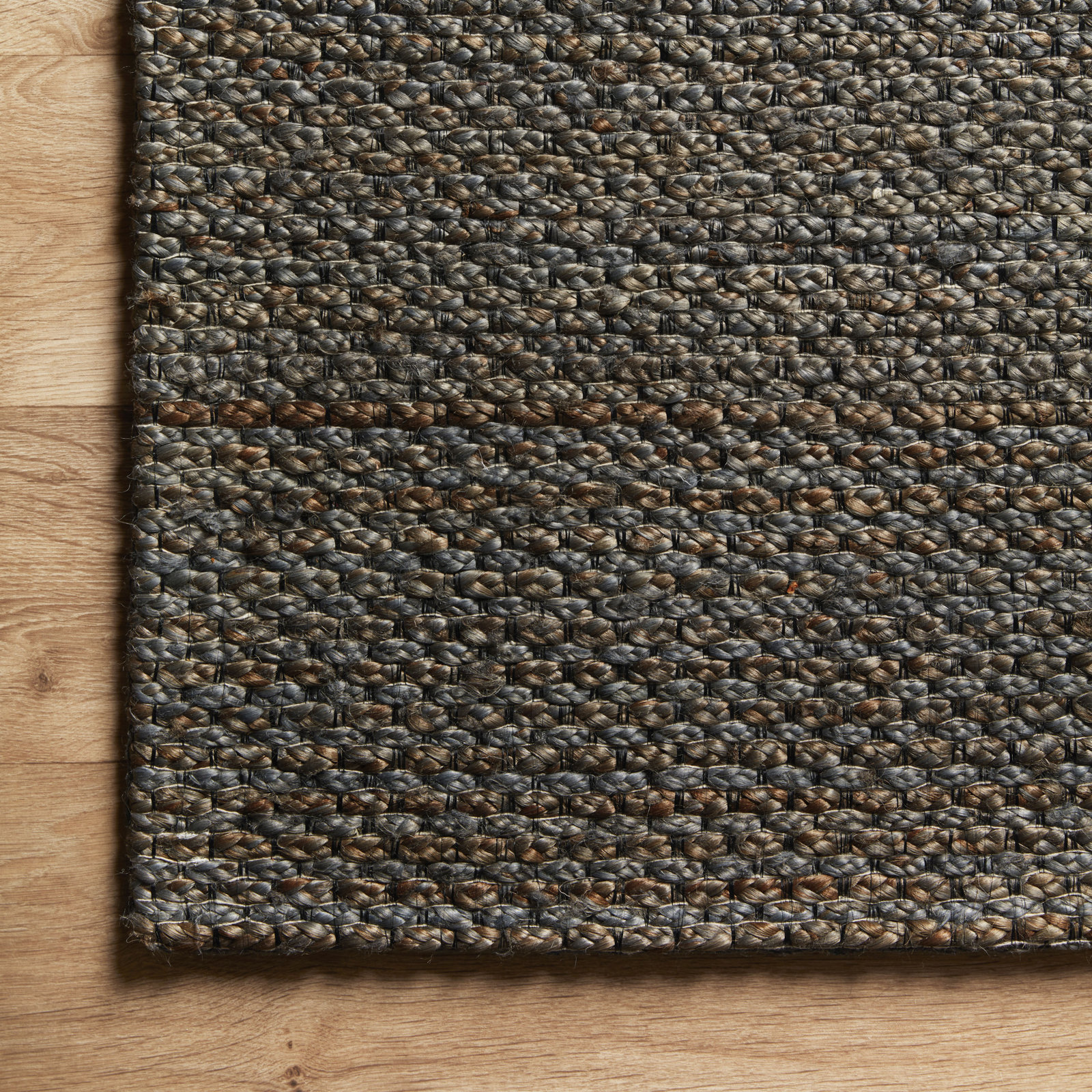 Abisai Brown Gray Hand-Woven Jute Rug, Runner 2'6" x 7'6"