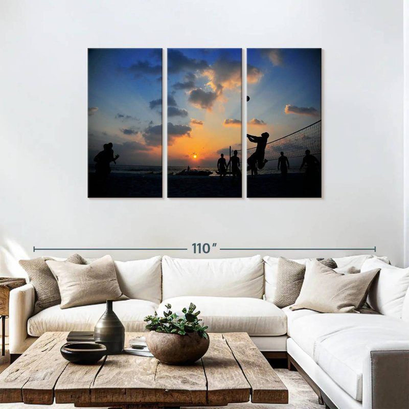 Gillard Beach Volleyball Silhouette, 48" H x 74" W