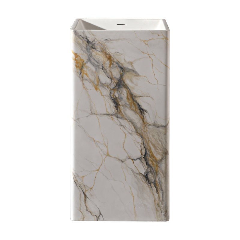 Lavabo de salle de bain sur pied 18 po