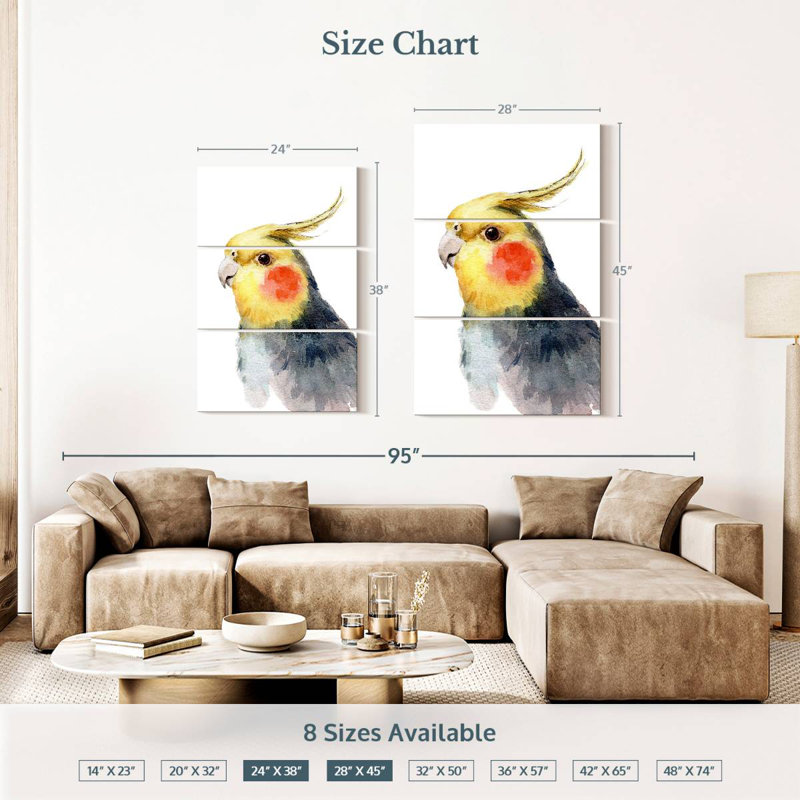 Brampt Cute Parakeet, 38" H x 24" W