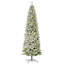 Sapin de Noël artificiel pré-éclairé enneigé avec branches réalistes, lumières DEL et pointes