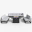 9 - Piece Outdoor Modular Sectional Set with Fire Table-811570778