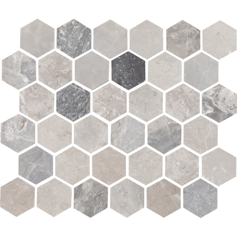 Carreau de mosaïque en pierre naturelle nid d'abeille 12 po x 11 po Presario