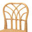 Tabouret de comptoir moderne de style bohémien avec rotin tissé et conception ajourée, parfait pour des sièges élégants et confortables.